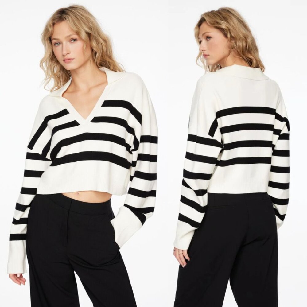 NWT Dynamite Cropped Polo Sweater